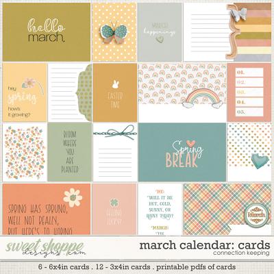 March Calendar Journal Cards by Connection Keeping