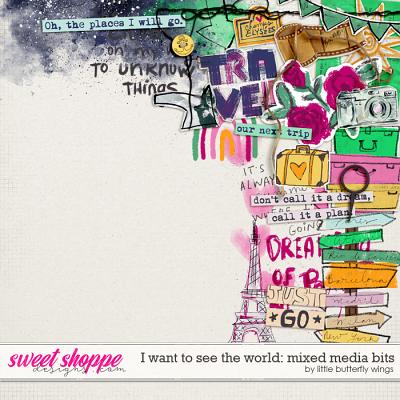 I want to see the world mixed media bits by Little Butterfly Wings
