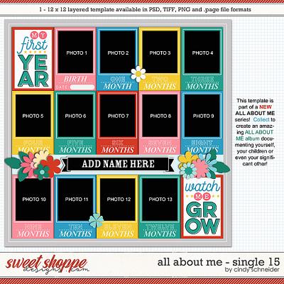 Cindy's Layered Templates - All About Me: Single 15 by Cindy Schneider