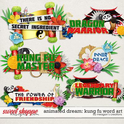 Animated Dream: Kung Fu Word Art by Meagan's Creations