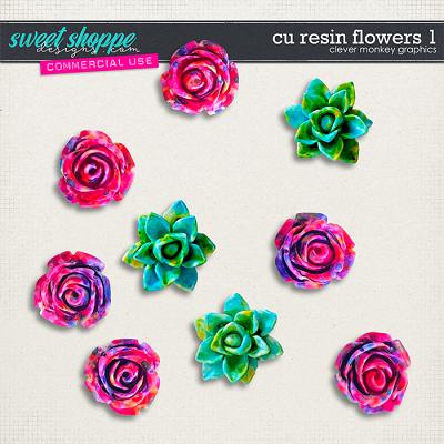 CU Resin Flowers 1 by Clever Monkey Graphics 