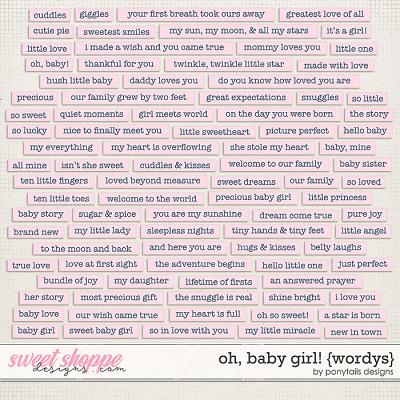 Oh Baby Girl! Wordys by Ponytails