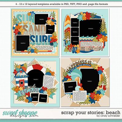 Cindy's Layered Templates - Scrap Your Stories: Beach by Cindy Schneider