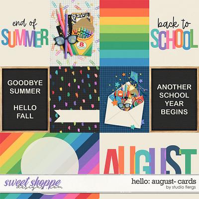 Hello: August- CARDS by Studio Flergs