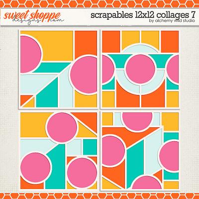Scrapables: 12x12 Collages 7 Layered Templates by Amber
