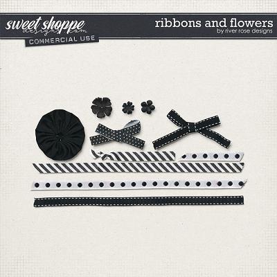 CU Ribbons and Flowers by River Rose Designs