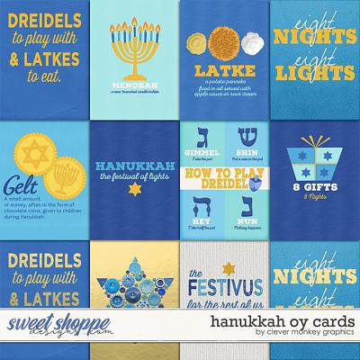 Hanukkah Oy Cards by Clever Monkey Graphics