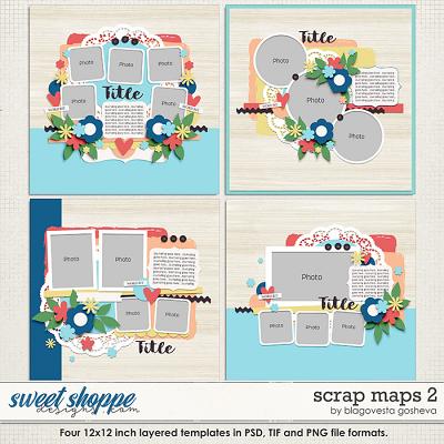 Scrap Maps 2 {layered templates} by Blagovesta Gosheva