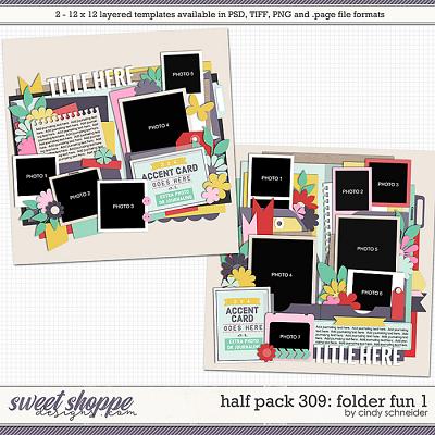Cindy's Layered Templates - Half Pack 309: Folder Fun 1 by Cindy Schneider