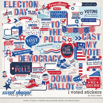 I Voted Stickers by Traci Reed