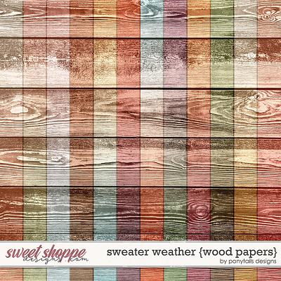 Sweater Weather Wood Papers by Ponytails