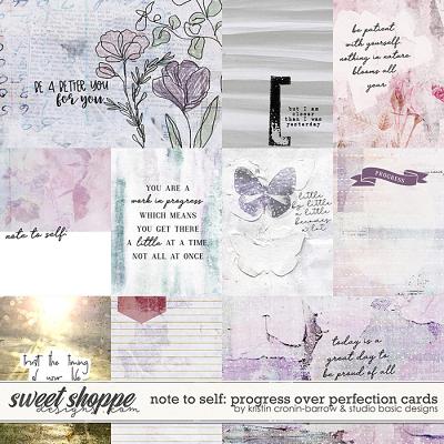 Note to Self: Progress Over Perfection Cards by Kristin Cronin-Barrow and Studio Basic Designs