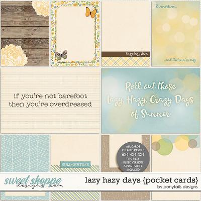 Lazy Hazy Days Pocket Cards by Ponytails