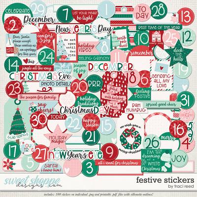 Festive Stickers by Traci Reed