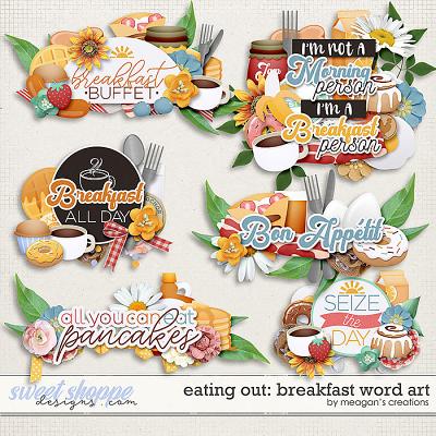 Eating Out: Breakfast Word Art by Meagan's Creations
