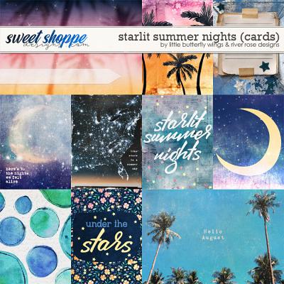 Starlit Summer Nights: Cards Little Butterfly Wings and River Rose Designs