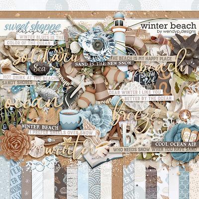 Winter beach by WendyP Designs