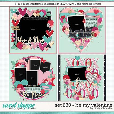 Cindy's Layered Templates - Set 230: Be My Valentine by Cindy Schneider