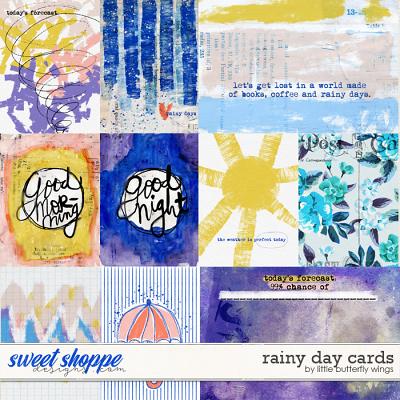 Rainy day cards by Little Butterfly Wings