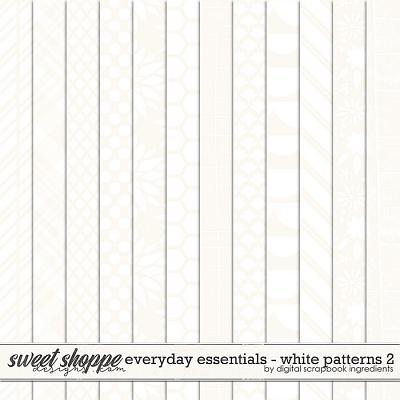 Everyday Essentials | White Patterns 2 by Digital Scrapbook Ingredients