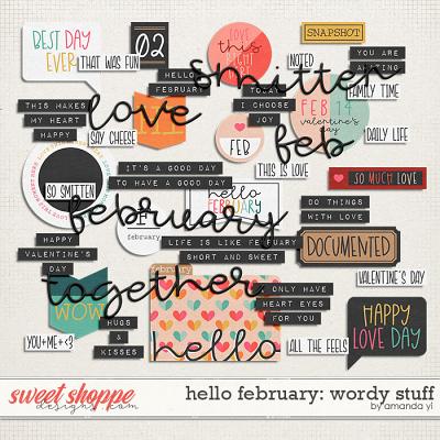 Hello February: wordy stuff by Amanda Yi