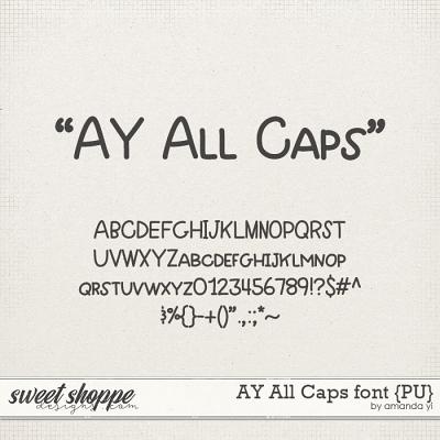 AY All Caps font {PU} by Amanda Yi
