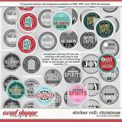 Cindy's Layered Templates - Sticker Roll: Christmas by Cindy Schneider