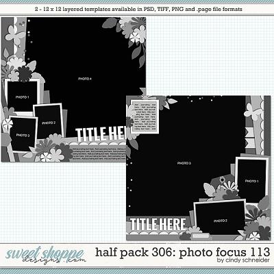 Cindy's Layered Templates - Half Pack 306: Photo Focus 113 by Cindy Schneider