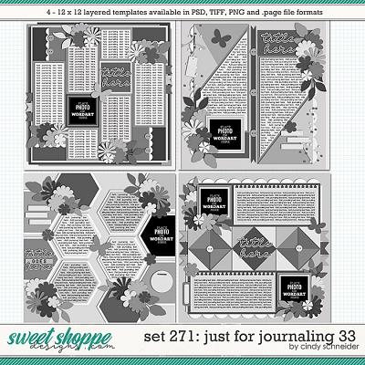 Cindy's Layered Templates - Set 271: Just for Journaling 33 by Cindy Schneider