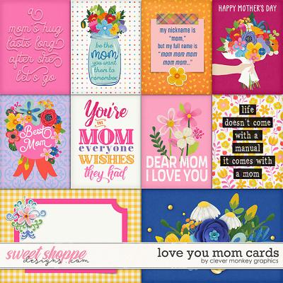 Love You Mom Cards by Clever Monkey Graphics