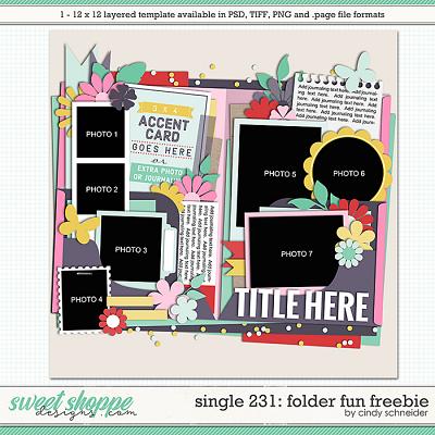 Cindy's Layered Templates - Single 231: Folder Fun Freebie by Cindy Schneider