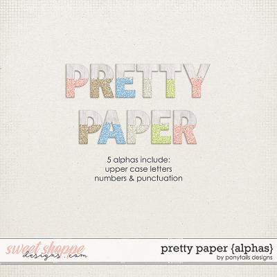 Pretty Paper Alphas by Ponytails