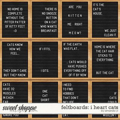 Feltboards: i heart cats by Amanda Yi