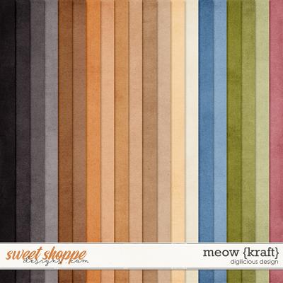 Meow {Kraft} by Digilicious Design