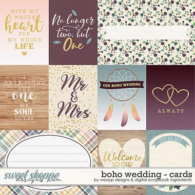 Boho Wedding  - cards by Digital Scrapbook Ingredients & WendyP Designs