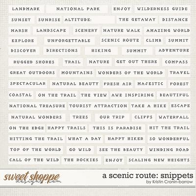 A Scenic Route: Snippets by Kristin Cronin-Barrow