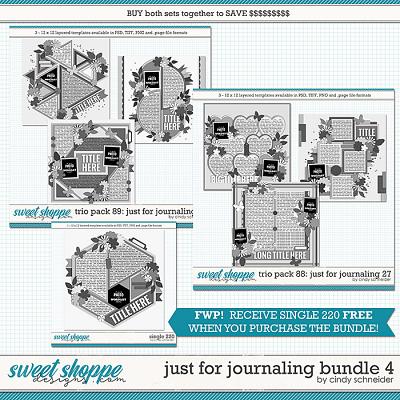 Cindy's Layered Templates - Just for Journaling Bundle 4 +FWP by Cindy Schneider 
