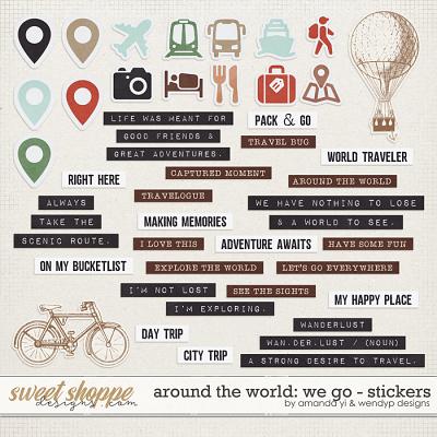 Around the world: We Go - Stickers by Amanda Yi & WendyP Designs