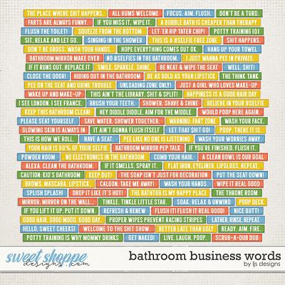 Bathroom Business Words by LJS Designs