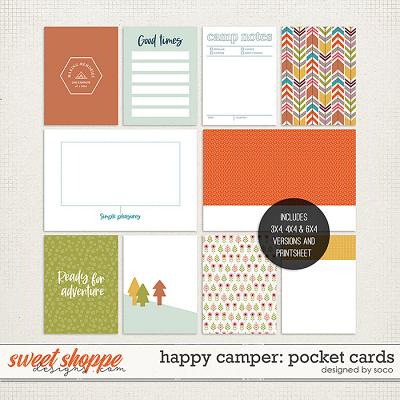 Happy Camper: Pocket Cards | Designed by Soco