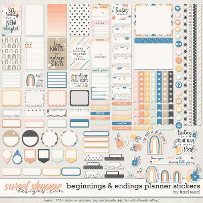 Beginnings & Endings Planner Stickers by Traci Reed