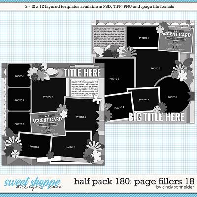 Cindy's Layered Templates - Half Pack 180: Page Fillers 18 by Cindy Schneider