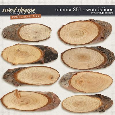 CU mix 251 - wood slices by WendyP Designs 