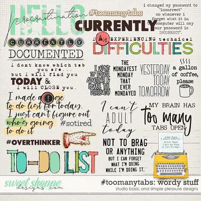 #toomanytabs Wordy by Simple Pleasure Designs and Studio Basic