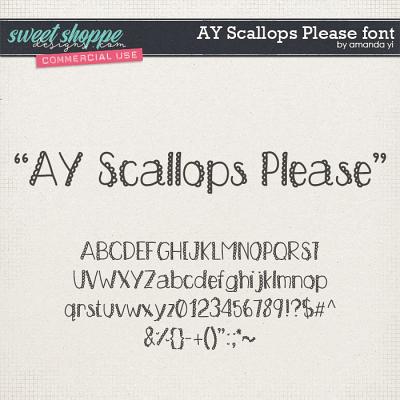 CU AY Scallops Please font by Amanda Yi