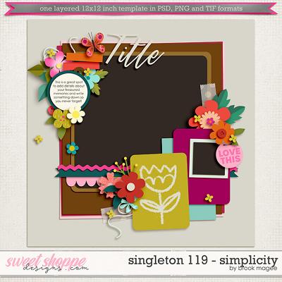 Brook's Templates - Singleton 119 - Simplicity by Brook Magee 