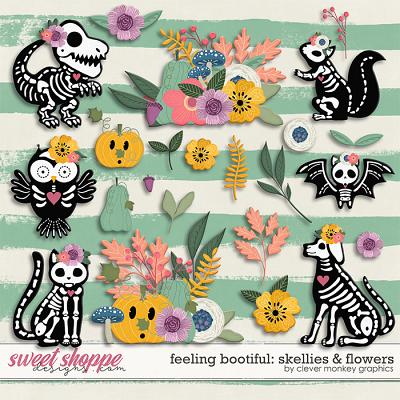 Feeling Bootiful Skellies & Flowers by Clever Monkey Graphics