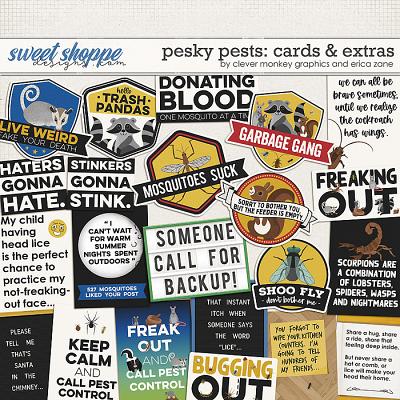 Pesky Pests Cards & Extras by Erica Zane & Clever Monkey Graphics