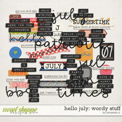 Hello July: wordy stuff by Amanda Yi