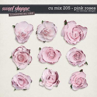 CU Mix 205 - pink roses by WendyP Designs 